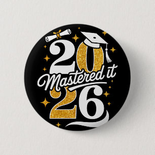 Chapa Redonda De 5 Cm Regalos de graduación de la clase de 2026 Maestría