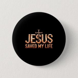 Chapa Redonda De 5 Cm Regalos de Jesús Cristo Salvó Mi Vida Para Mujeres