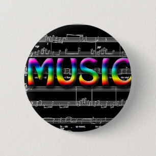 Chapa Redonda De 5 Cm ¡Regalos de la música!