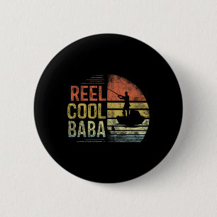 Chapa Redonda De 5 Cm Regalos de pesca para Baba genial Baba Cumpleaños 