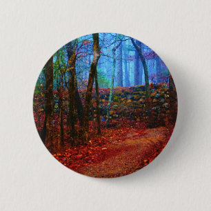 Chapa Redonda De 5 Cm Regalos de ropa de pintura al óleo del bosque de f