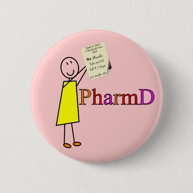Chapa Redonda De 5 Cm Regalos del estudiante de la farmacia de PharmD (Anverso)