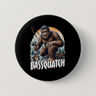 Chapa Redonda De 5 Cm Regalos divertidos de pesca de Bigfoots para hombr