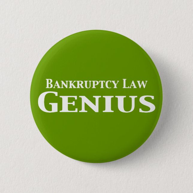 Chapa Redonda De 5 Cm Regalos Genius de Bankruptcy Law (Anverso)