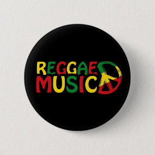 Chapa Redonda De 5 Cm Reggae Diseño musical, arte de reggae