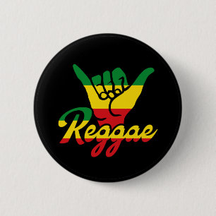 Chapa Redonda De 5 Cm Reggae Shaka Hands con colores de reggae