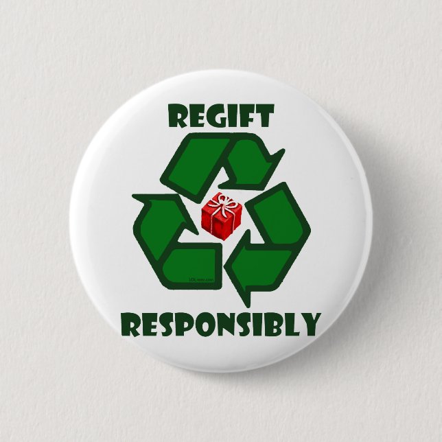 Chapa Redonda De 5 Cm Regift responsable (Anverso)