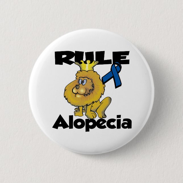Chapa Redonda De 5 Cm Regla Alopecia (Anverso)