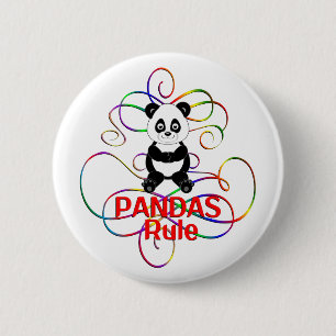 Chapa Redonda De 5 Cm Regla de las pandas