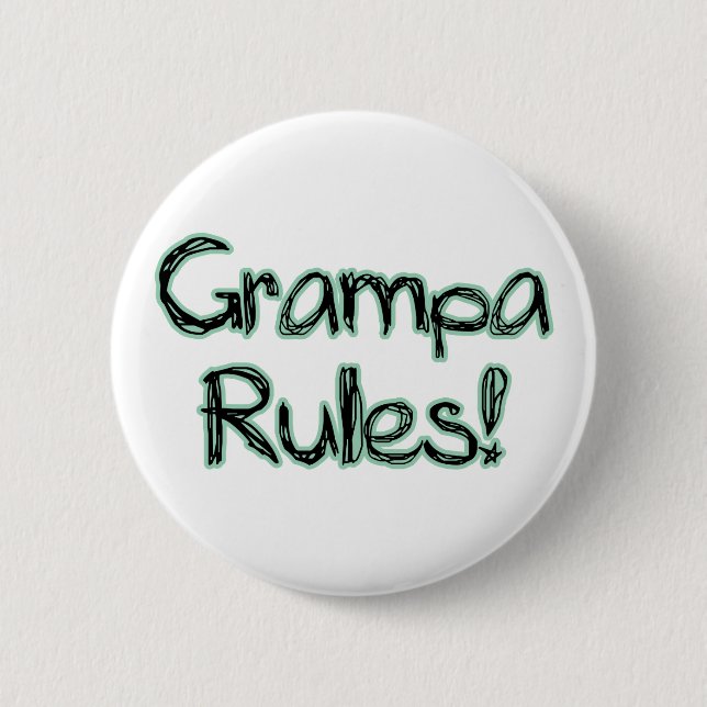 Chapa Redonda De 5 Cm ¡Reglas de Grampa! (Anverso)
