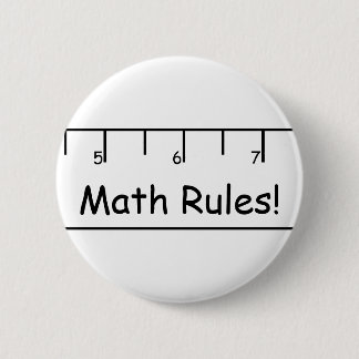Chapa Redonda De 5 Cm ¡Reglas de la matemáticas!