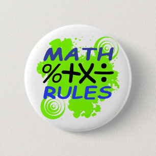 Chapa Redonda De 5 Cm Reglas de la matemáticas