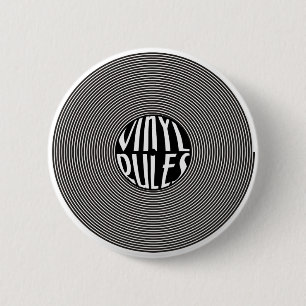 Chapa Redonda De 5 Cm Reglas del vinilo