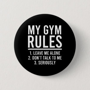 Chapa Redonda De 5 Cm Reglas divertidas para mi gimnasio