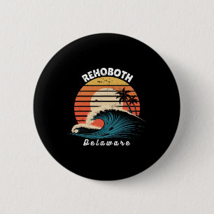 Chapa Redonda De 5 Cm Rehoboth Beach Delaware Mujeres Hombres Surfboardi