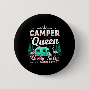 Chapa Redonda De 5 Cm Reina Campista Cly Sy un poco Inteligente y Humor