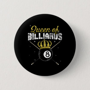 Chapa Redonda De 5 Cm Reina De Billetes Piscina Billiard Jugador Qu