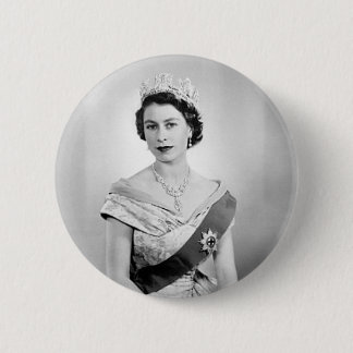 Chapa Redonda De 5 Cm Reina de Elizabeth II de Inglaterra