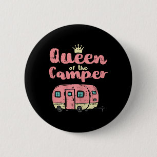 Chapa Redonda De 5 Cm Reina De La Caravana Autocaravana Cute Remolque De