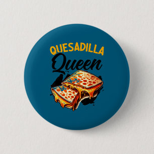 Chapa Redonda De 5 Cm Reina de la quesadilla comida mexicana cinco de ma