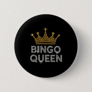 Chapa Redonda De 5 Cm Reina del Bingo Jugadora de Bingo Juego Fiesta Div