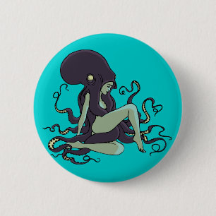Chapa Redonda De 5 Cm Reina del pulpo