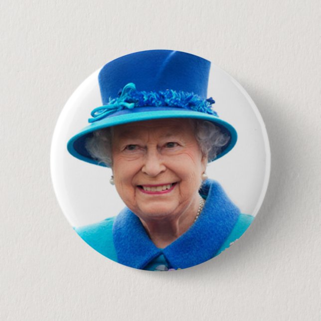 Chapa Redonda De 5 Cm Reina Isabel de Inglaterra (Anverso)