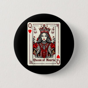 Chapa Redonda De 5 Cm Reina Rey de Corazones Día de San Valentín Pareja