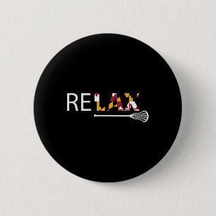 Chapa Redonda De 5 Cm Relax Maryland Flag Lacrosse Lax Stick Hombres Muj