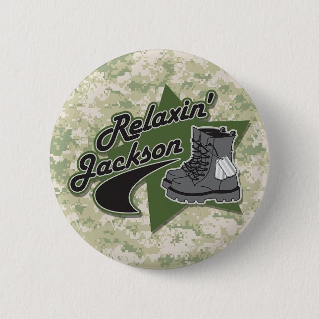 Chapa Redonda De 5 Cm Relaxin Jackson (Anverso)