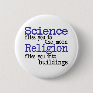 Chapa Redonda De 5 Cm Religión y ciencia