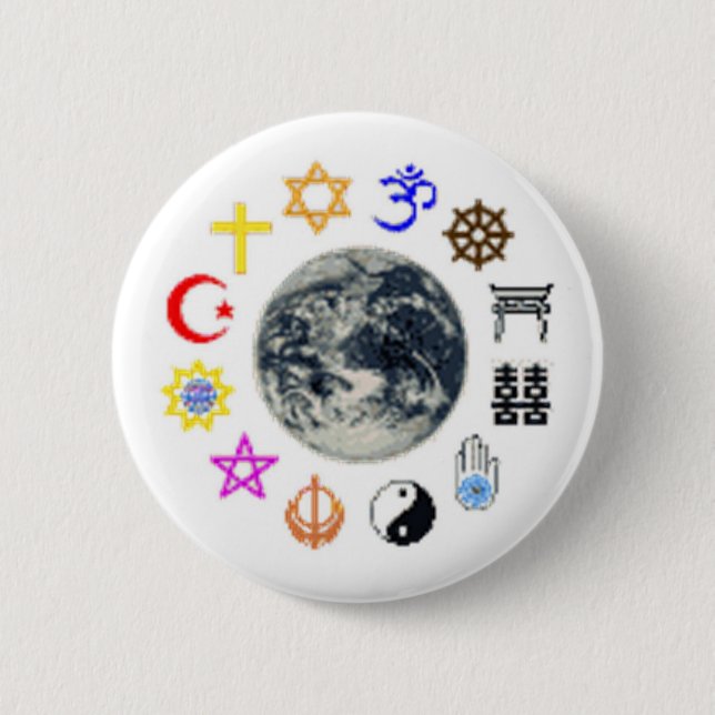 Chapa Redonda De 5 Cm RELIGIONES del MUNDO (Anverso)