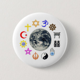 CHAPA REDONDA DE 5 CM RELIGIONES DEL MUNDO