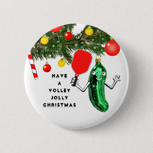 Chapa Redonda De 5 Cm Relleno de calcetín de Navidad de Pickleball