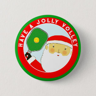 Chapa Redonda De 5 Cm Relleno de calcetín de Navidad de Pickleball Butto