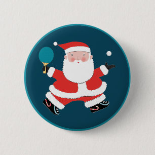 Chapa Redonda De 5 Cm Rellenos de calcetín de Navidad de tenis de mesa p