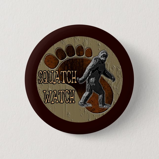 Chapa Redonda De 5 Cm Reloj de Squatch (Anverso)