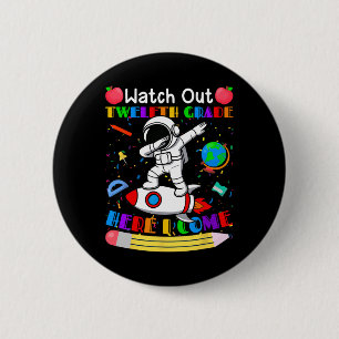 Chapa Redonda De 5 Cm Reloj divertido, cuidado que ahí voy, astronauta s