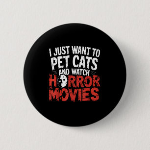 Chapa Redonda De 5 Cm Reloj Divertido Fan de Películas de Terror - Amant
