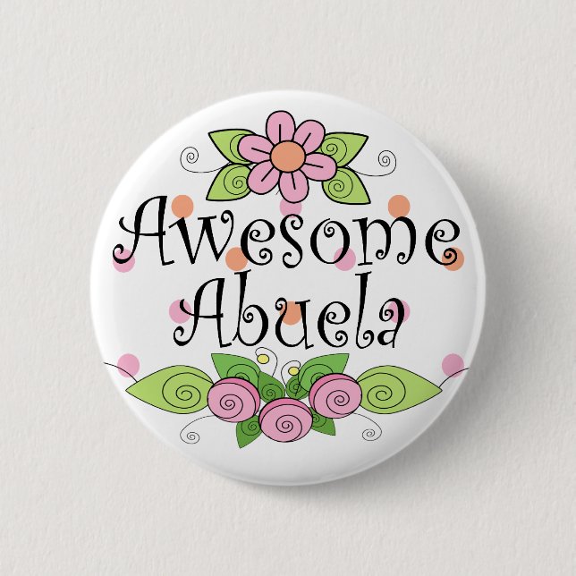 Chapa Redonda De 5 Cm Remera Abuela Increíble (Anverso)