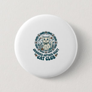 Chapa Redonda De 5 Cm Remera de Arte para Amantes de Gatos de Abuela Cot