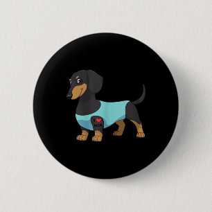 Chapa Redonda De 5 Cm Remera divertida para mujeres, perro dachshund, am