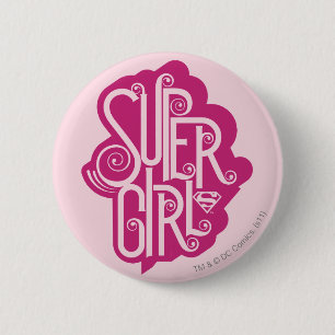Chapa Redonda De 5 Cm Remolino 1 de Supergirl