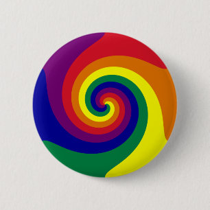 Chapa Redonda De 5 Cm Remolino arcoiris