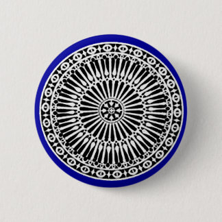 Chapa Redonda De 5 Cm RENAISSANCE Decoración arquitectónica azul blanco 