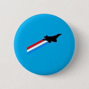 Chapa Redonda De 5 Cm Rendimiento del caza F-22 Raptor