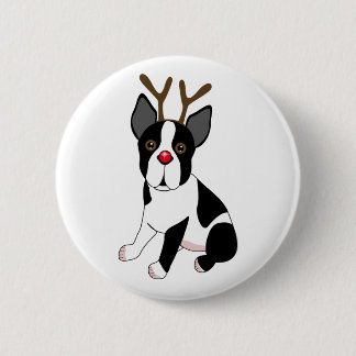 Chapa Redonda De 5 Cm Reno de Boston Terrier