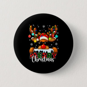 Chapa Redonda De 5 Cm Reno de Navidad Feliz Xmas Familia Hombres Combina