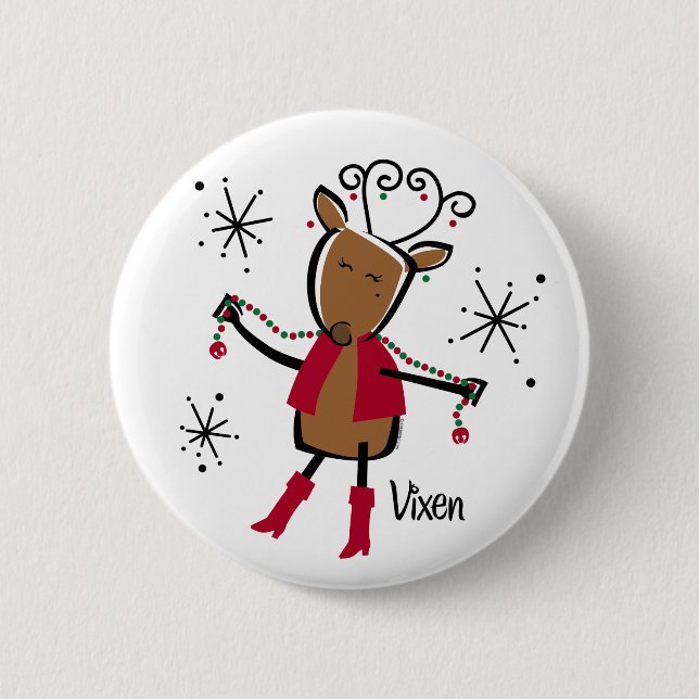 Chapa Redonda De 5 Cm Reno del Vixen (Anverso)
