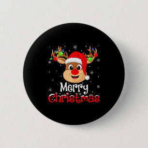 Chapa Redonda De 5 Cm Reno Merry Navidad Familia Hombres Mujeres Niños X